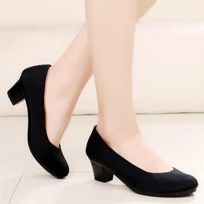 Zapatos de Tela Pekín Clásicos para Mujer - Tacón Alto, Suela Antideslizante, Ideal para Trabajo y Ceremonias - Image 6