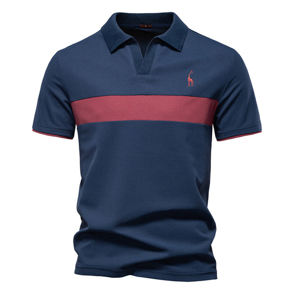 Polo Hombre Cuello Solapa con Bordado de Venado - Manga Corta