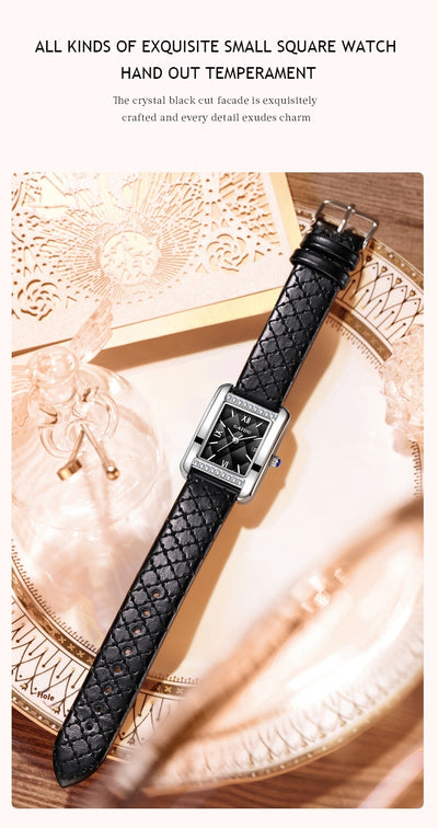 Reloj de Cuarzo Cuadrado Diamante - Lujo Asequible Retro - Image 22
