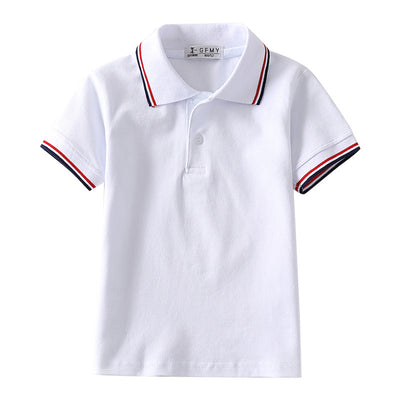 Playera Infantil Blanca con Cuello de Solapa CUHK - Image 7