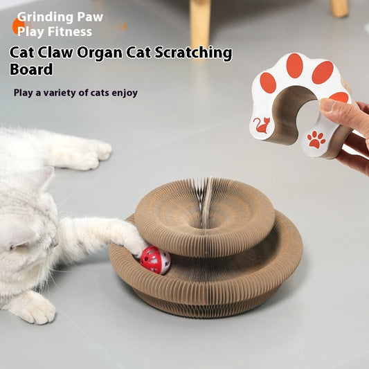Rascador Magnético Plegable para Gatos con Juguete Interactivo