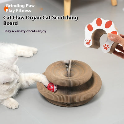 Rascador Magnético Plegable para Gatos con Juguete Interactivo