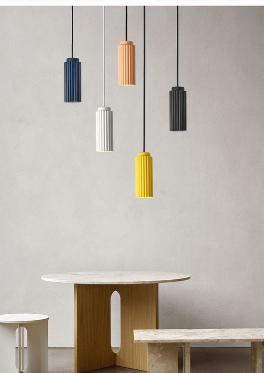 Lámpara Colgante Minimalista Tubo Ciruela - Diseño Moderno para Comedor y Sala - Image 14