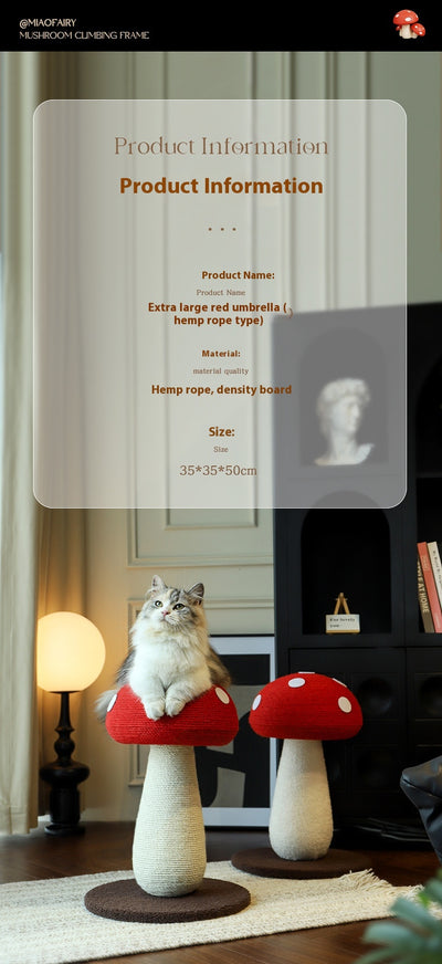 Árbol Rascador de Seta para Gatos con Tablero de Sisal sin Pelusa - Image 18