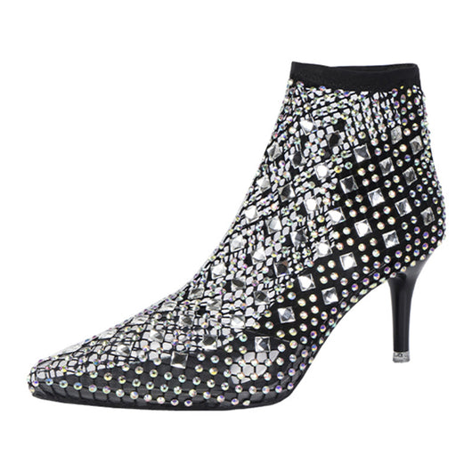 Botas Stiletto con Punta Afilada y Detalles de Cristales - Image 13