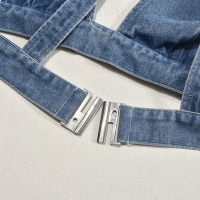 Top Denim Lavado Sexy con Cierre Posterior - Image 16