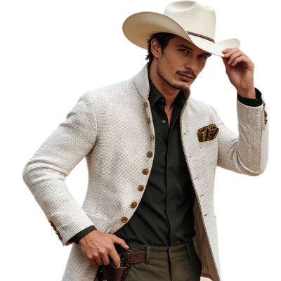 Chaqueta Retro Tweed para Hombre - Estilo Casual Sofisticado - Image 5