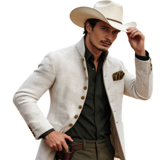 Chaqueta Retro Tweed para Hombre - Estilo Casual Sofisticado - Image 5