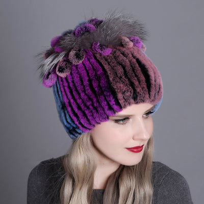 Gorros Tejidos para Mujer con Forro de Piel - Cálidos y Gruesos - Image 14