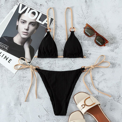 Bikini Dos Piezas Clásico con Tirantes Ajustables - Image 4