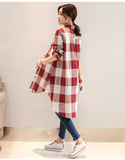 Chaqueta Casual de Cuadros para Mujer con Protección Solar - Image 12