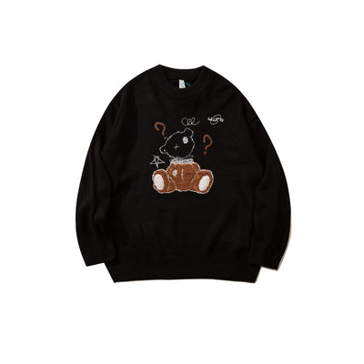 Suéter de Cuello Redondo con Diseño Cartoon Urbano para Hombre - Image 9
