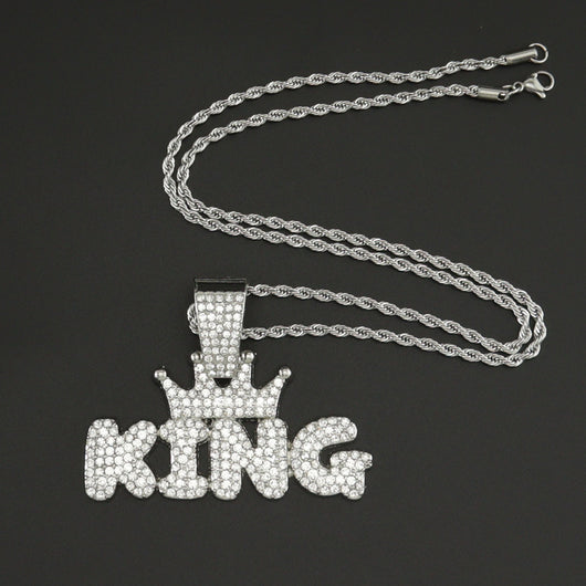 Collar de Moda para Hombre con Dije de Diamante en Aleación - Image 3