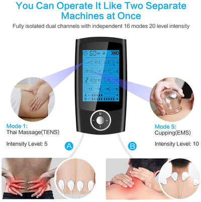 Electroestimulador TENS EMS 16 Modos - Masajeador Muscular con Tecnología de Ondas de Choque - Image 6