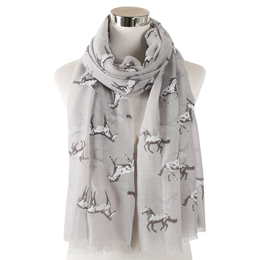 Pañuelo Estampado Caballo Corredor - Diseño Animal Print