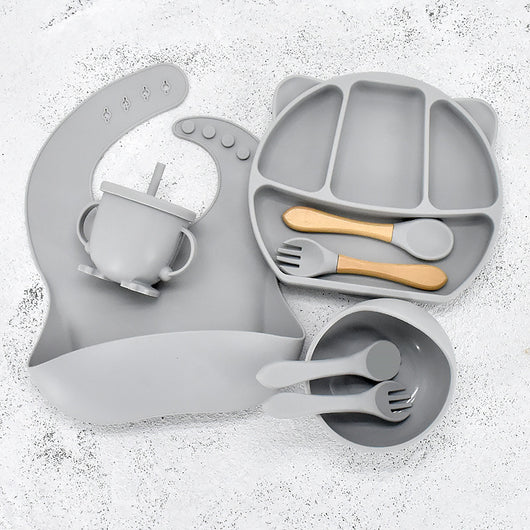Set de Plato Compartido con Diseño de Ositos de Silicona - 9 Piezas - Image 10