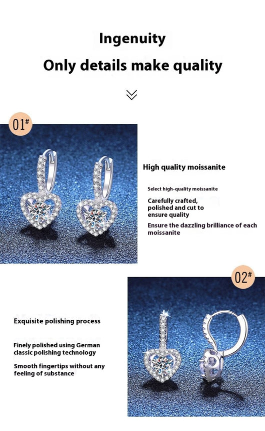 Aretes de Plata Esterlina 925 con Moissanita - Estilo Europeo y Americano - Image 9