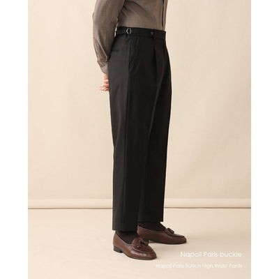 Pantalón de Vestir Cintura Alta Hombre Primavera Verano Corte Recto - Image 5