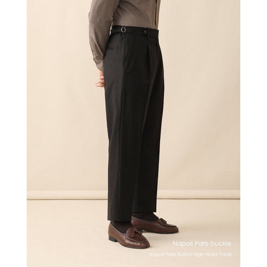 Pantalón de Vestir Cintura Alta Hombre Primavera Verano Corte Recto - Image 5