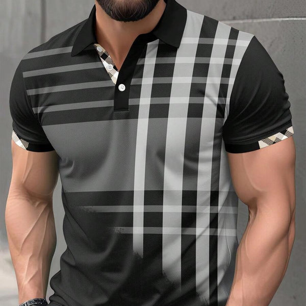Playera Tipo Polo Cuello Solapa Estilo Urbano Primavera-Verano