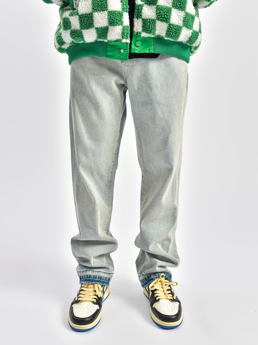 Jeans Hombre Lavado Claro Corte Recto Oversize - Image 11