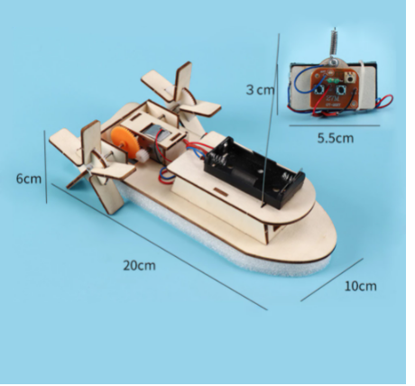 Barco a Control Remoto DIY - Kit Completo de Ensamblaje Manual con Pala de Vapor