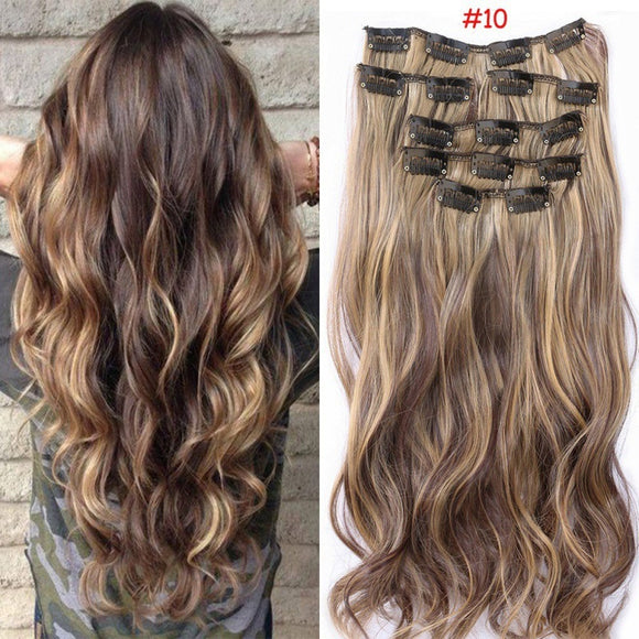 Conjunto de Extensões de Cabelo Trançado - Peruca Sintética Premium