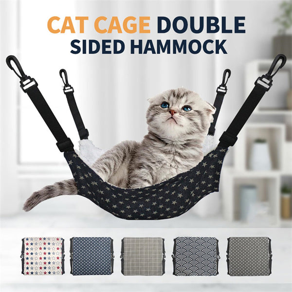 Cama Colgante para Gatos con Forro de Lana - Hamaca Térmica para Mascotas