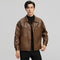 Chaqueta de Cuero para Motociclista Estilo Joven - Abrigo Elegante para Hombre