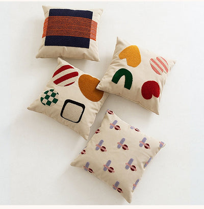 Funda de Almohada Lienzo Lavado con Diseño Geométrico Nórdico - Image 14