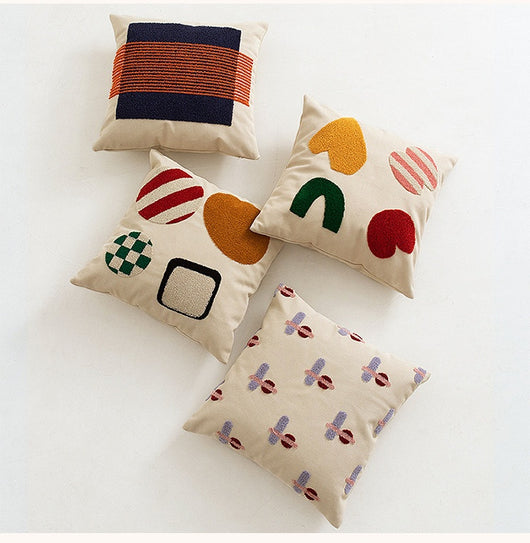 Funda de Almohada Lienzo Lavado con Diseño Geométrico Nórdico - Image 14