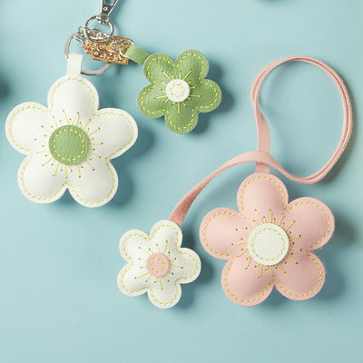 Llavero Colgante Flores Bicolor - Kit DIY Artesanal - Image 5