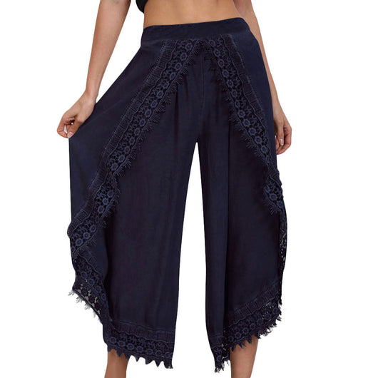 Pantalones Anchos de Encaje Elegante - Image 5