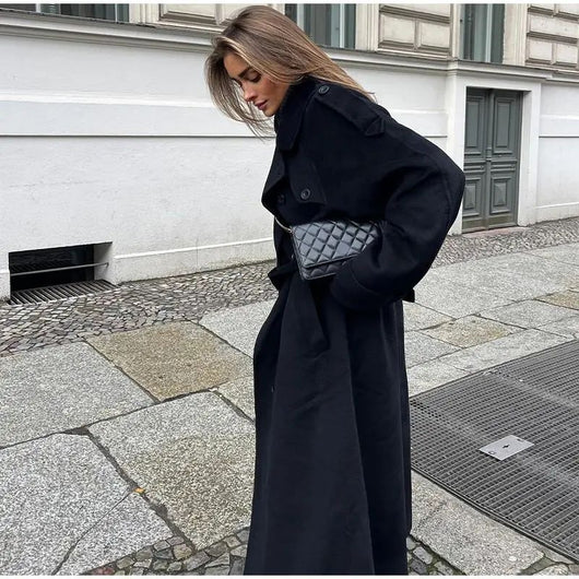 Abrigo de Lana para Mujer con Cinturón - Talla Grande - Image 21