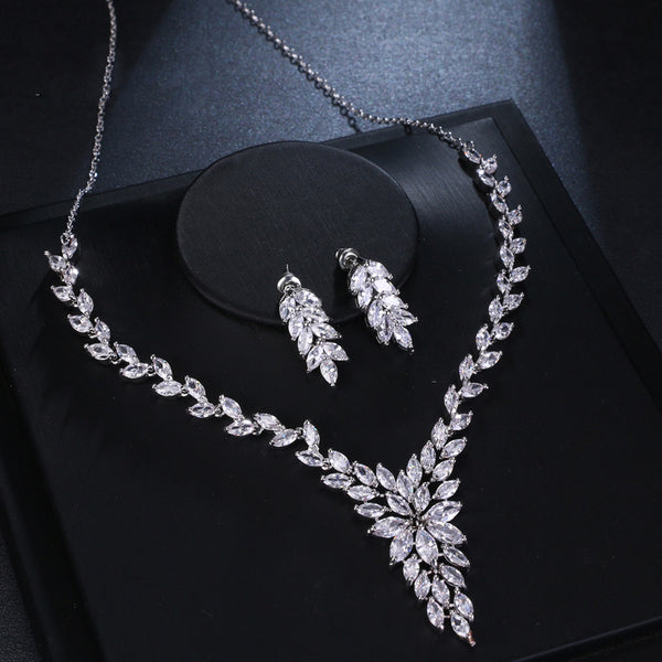 Conjunto de Collar de Cristal Elegante para Mujer