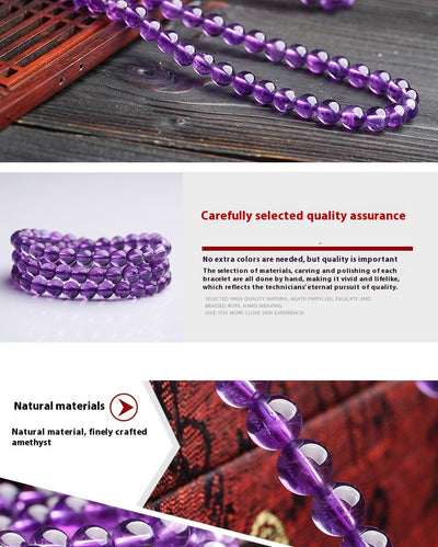 Pulsera de Amatista Uruguaya Tres Anillos - Image 9