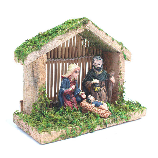 Conjunto de Pesebre Navideño en Resina - Casa Iglesia para Decoración de Escenas - Image 4