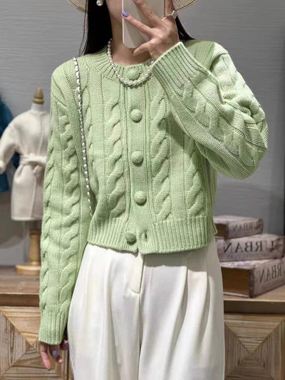 Cardigan de Lana Suave y Cómodo para Mujer - Cuello Redondo - Image 14