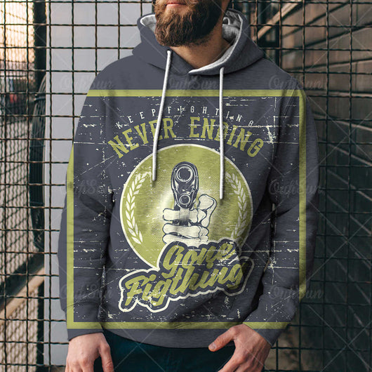 Sudadera con Capucha Estilo Retro Hombre Impresión 3D Digital Suelta - Image 4