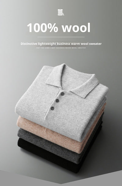 Suéter de Cachemira para Hombre con Cuello Solapa - Image 15
