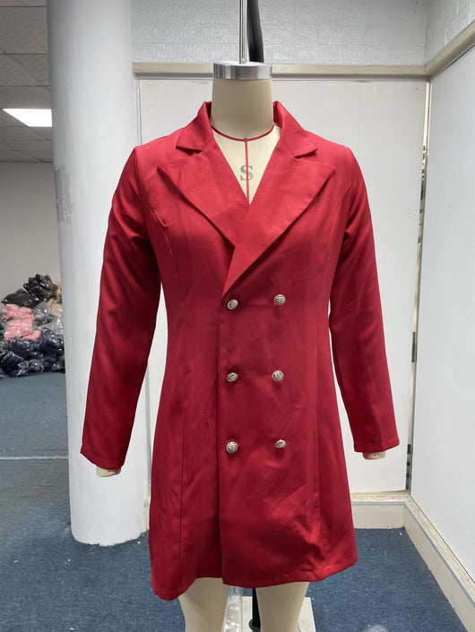 Blazer Doble Botonadura Manga Larga Elegante y Versátil - Image 19