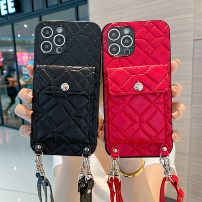 Funda de Cuero Personalizada para Teléfono con Compartimiento para Tarjetas - Image 2