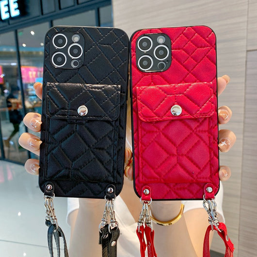 Funda de Cuero Personalizada para Teléfono con Compartimiento para Tarjetas - Image 2