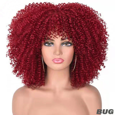 Peluca Afro Rizada Cabello Corto Africano - Image 16