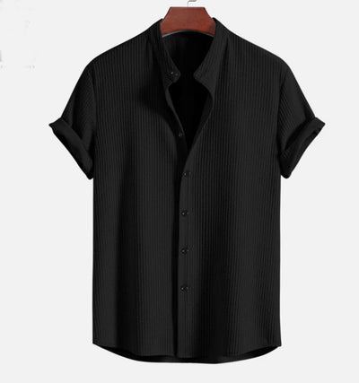 Camisa Suelta de Manga Corta para Hombre - Comodidad Veraniega - Image 6