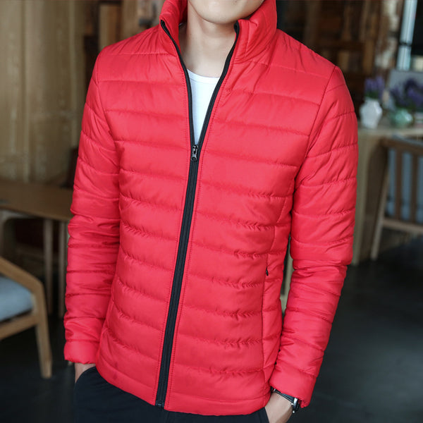Chaqueta Acolchada Cuello Alto Slim Fit - Abrigo Cálido para Invierno