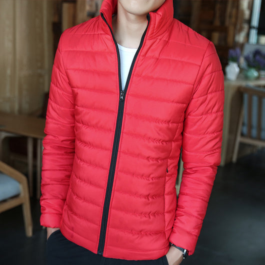 Chaqueta Acolchada Cuello Alto Slim Fit - Abrigo Cálido para Invierno