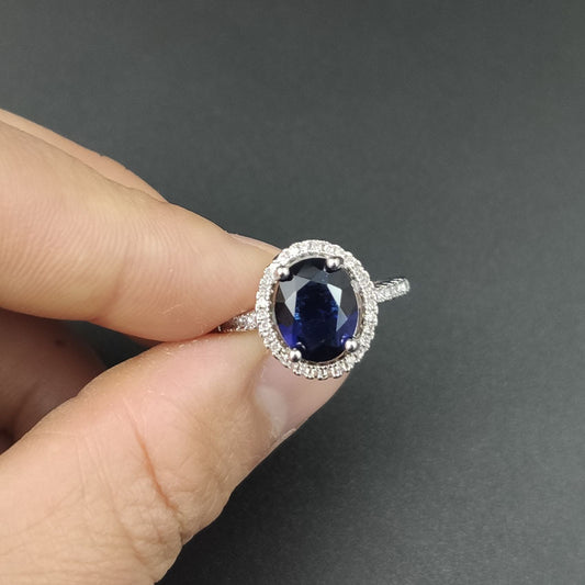 Anillo de Diamantes Zircón Redondo Lujo - Compromiso y Boda - Image 2