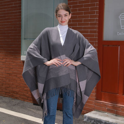 Cardigan Tejido Jacquard Cálido con Borlas para Mujer - Image 3
