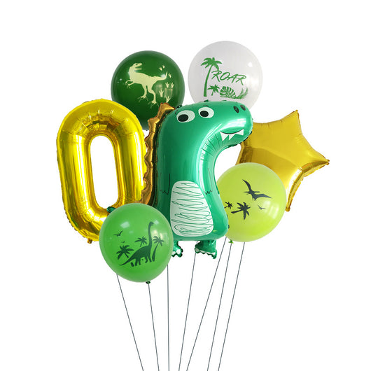Set de Globos Números Aluminio Dinosaurio para Fiesta Temática Jungle - Image 9